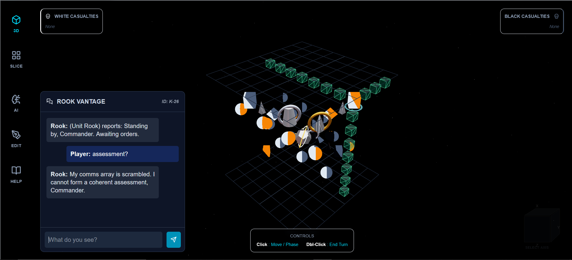 Vantage Chat — per-piece AI dialogue with Rook K-26