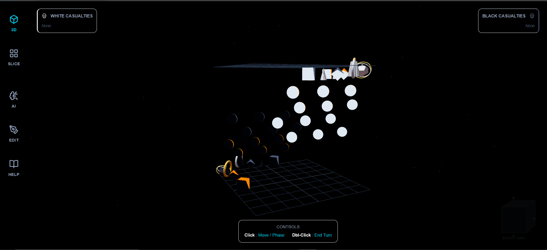 CubeX³ — 8×8×8 tensor field in starting position